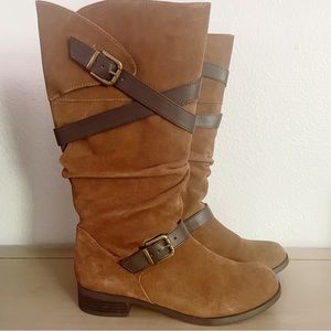 Nine West Luca Boots brown suede size 8